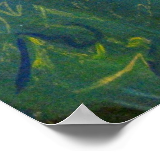 Blauwe engel afdrukken poster (Hoek)