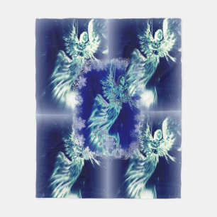 Blauwe engel deken, comfortabele versie II Fleece Deken