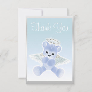 Blauwe Engel Teddybeer Bedankt Baby Shower