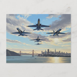 Blauwe Engelen in San Francisco Briefkaart