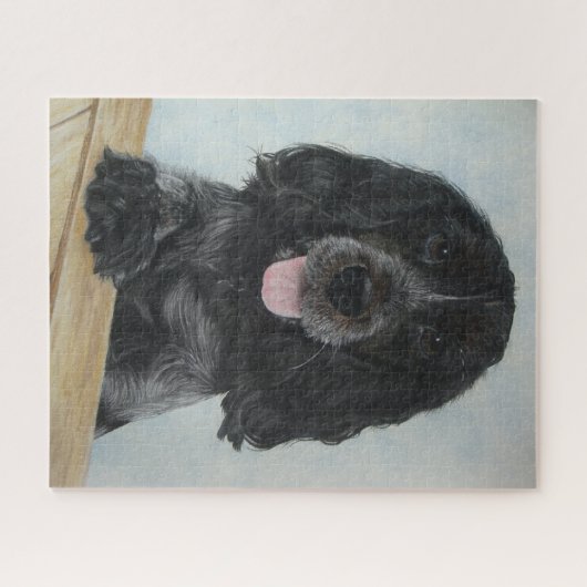 blauwe engelse kruidenhond erg schattige hond legpuzzel (Horizontaal)