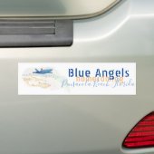 Blauwe engelsticker bumpersticker (Op auto)