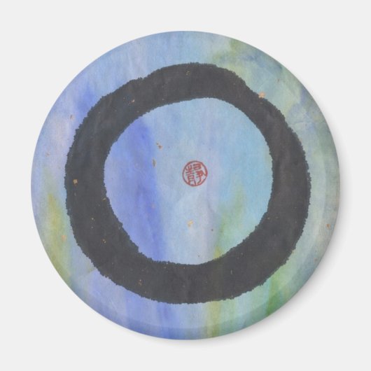 Blauwe Enso van Tranquility Magnet Magneet (Voorkant)