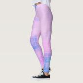 Blauwe esthetische hemel en roze wolken leggings (Links)