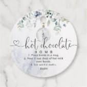 Blauwe eucalyptusbom bedankjes labels (Voorkant)