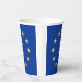Blauwe Europese vlag - aangepaste papierbekertjes Papieren Bekers (Rechts)