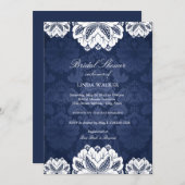 Blauwe exotische bloem | Uitnodiging voor bruidsdo (Voorkant / Achterkant)