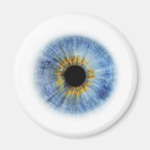 Blauwe eyeball magneet
