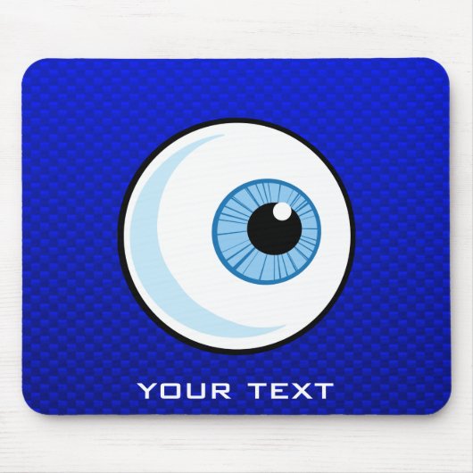 Blauwe eyeball muismat (Voorkant)
