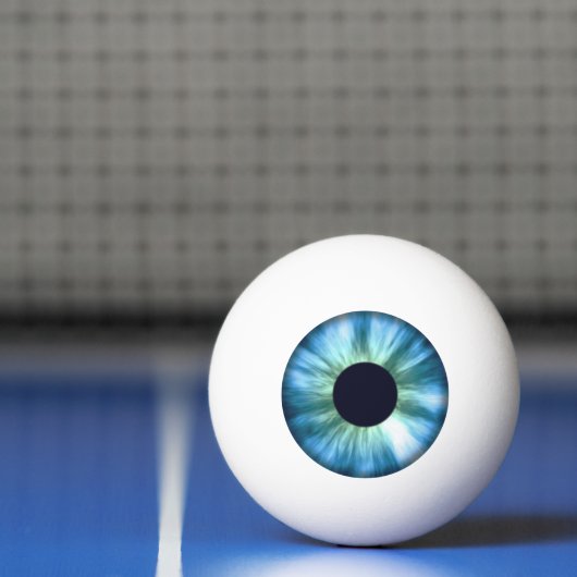 Blauwe Eyeball Ping Pong Ball (Net)
