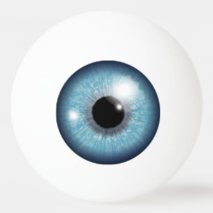 Blauwe eyeball  pingpongballen