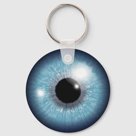 Blauwe eyeball sleutelhanger (Voorkant)
