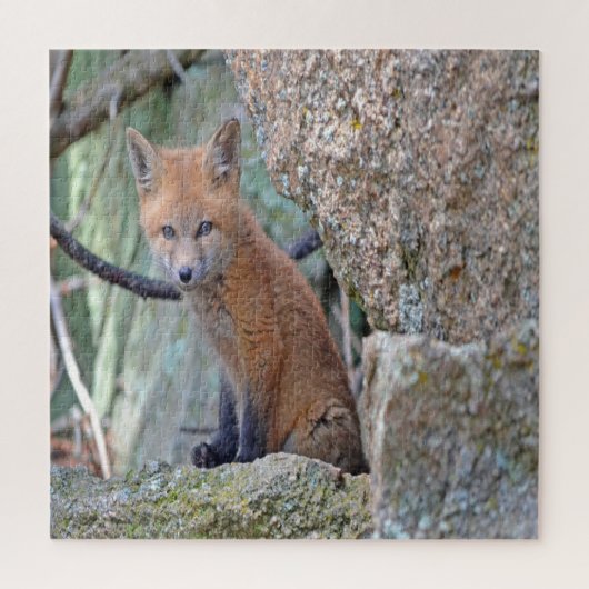 Blauwe eyed Baby Fox Legpuzzel (Verticaal)