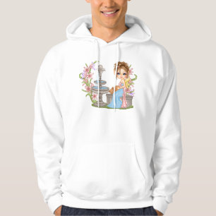  blauwe Faery Pixel Art Hoodie
