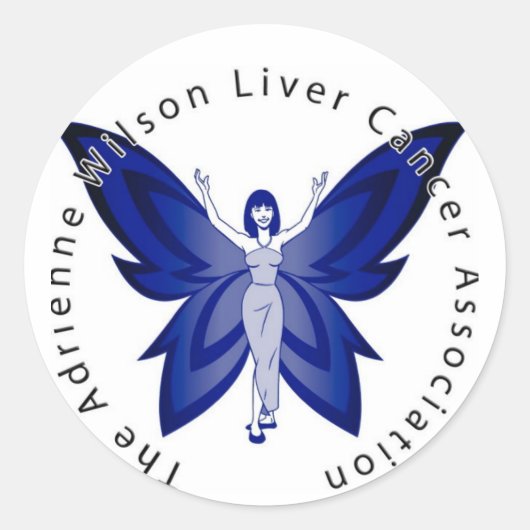 Blauwe Faery ronde Sticker (Voorkant)