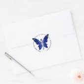 Blauwe Faery ronde Sticker (Envelop)