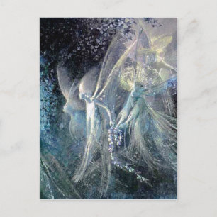 Blauwe fairies briefkaart