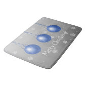 Blauwe Fancy kerstsieraad Bath Mat (Gekanteld)