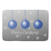 Blauwe Fancy kerstsieraad Bath Mat (Voorkant)