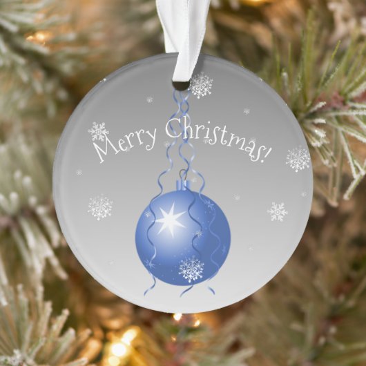 Blauwe Fancy kerstversiering Ornament (Boom)
