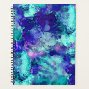 blauwe fantasie waterverven : planner