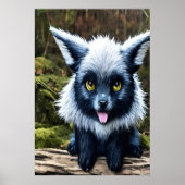 Blauwe fantasievee | AI Art Poster (Voorkant)