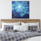 Blauwe Fantasy Boom Romantische Kunst Huwelijkscad Canvas Afdruk (Insitu (Slaapkamer))