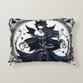 Blauwe fantoomfee accent kussen (Voorkant)