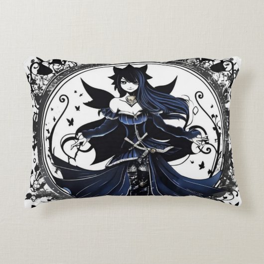 Blauwe fantoomfee accent kussen (Voorkant)