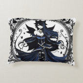 Blauwe fantoomfee accent kussen (Achterkant)