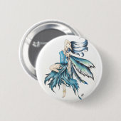 blauwe fee ronde button 5,7 cm (Voorkant /achterkant)