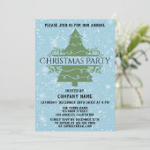 Blauwe feestdag kerstfeestdag — sneeuw kaart (Staand voorkant)