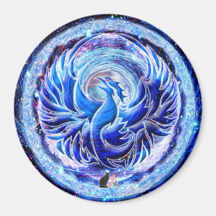 Blauwe Feniks Magneet