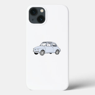 Blauwe Fiat 500 Topolino Potlood Stijl die terugge iPhone 13 Hoesje