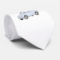 Blauwe Fiat 500 Topolino Potlood Stijltekening
