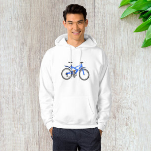 Blauwe Fiets Mannen Hoodie