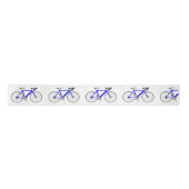 Blauwe fiets op wit lint (Voorkant)