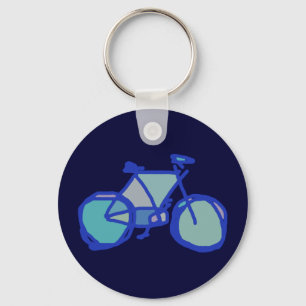 blauwe fiets sleutelhanger