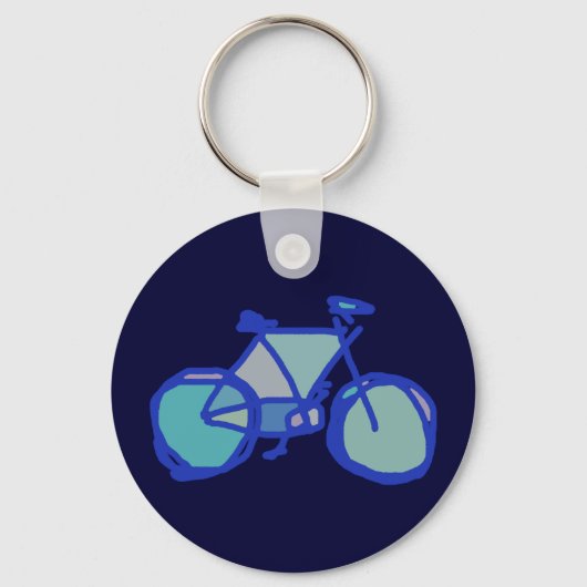 blauwe fiets sleutelhanger (Voorkant)