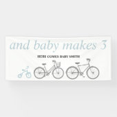 Blauwe fiets spandoek (Horizontaal)