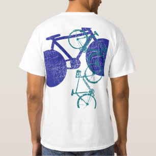 blauwe fiets t-shirt