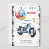 Blauwe Fiets Verjaardag Kaart (Voorkant)