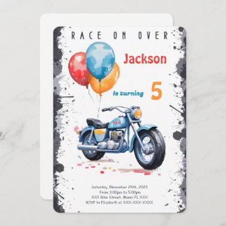 Blauwe Fiets Verjaardag Kaart