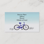 Blauwe fiets visitekaartje (Achterkant)