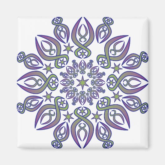 Blauwe fietsen magneet (Voorkant)