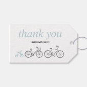 Blauwe fietsgeschenk Labels Cadeaulabel (Voorkant (Horizontaal))