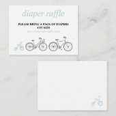 Blauwe fietsluier Raffle Informatiekaartje (Voorkant / Achterkant)