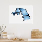 Blauwe filmstrip poster (Keuken)