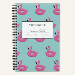 Blauwe Flamingo Zwembad Drijver Persoonlijk Notiti Notitieboek