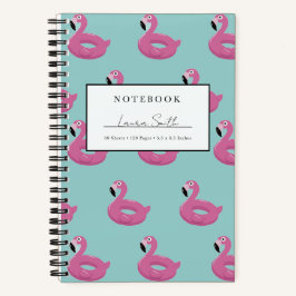 Blauwe Flamingo Zwembad Drijver Persoonlijk Notiti Notitieboek